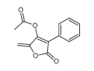 4-acetoxy-5-methylene-3-phenylfuran-2(5H)-one结构式
