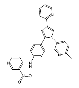 N-(4-(1-(6-methylpyridin-3-yl)-4-(pyridin-2-yl)-1H-imidazol-2-yl)phenyl)-3-nitropyridin-4-amine结构式