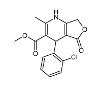 methyl 4-(2-chlorophenyl)-1,4,5,7-tetrahydro-2-methyl-5-oxofuro[3, 4-b]pyridine-3-carboxylate Structure