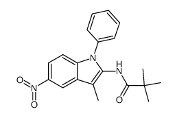 2,2-Dimethyl-N-(3-methyl-5-nitro-1-phenyl-1H-indol-2-yl)-propionamide Structure