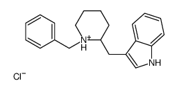 3-[(1-benzylpiperidin-1-ium-2-yl)methyl]-1H-indole,chloride Structure