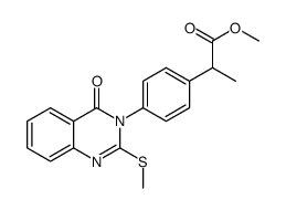 methyl 2-[4-(2-methylsulfanyl-4-oxoquinazolin-3-yl)phenyl]propanoate结构式