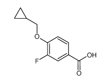 4-(环丙基甲氧基)-3-氟苯甲酸结构式