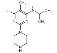 6-chloro-5-methyl-2-piperazin-1-yl-N-propan-2-ylpyrimidin-4-amine Structure