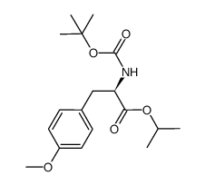 (R)-isopropyl 2-tert-butoxycarbonylamino-3-(4-methoxyphenyl)propanoate结构式