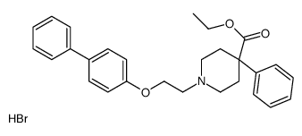 ethyl 4-phenyl-1-[2-(4-phenylphenoxy)ethyl]piperidine-4-carboxylate,hydrobromide结构式