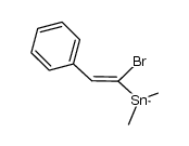 (E)-(1-bromo-2-phenylvinyl)trimethylstannane Structure
