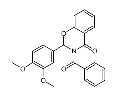 3-benzoyl-2-(3,4-dimethoxyphenyl)-2H-1,3-benzoxazin-4-one结构式