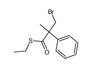 2-(ethylthio)carbonyl-2-methylphenetyl bromide Structure