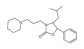 (4R,5S)-4-(2-methylpropyl)-5-phenyl-3-(3-piperidin-1-ylpropyl)-1,3-oxazolidin-2-one结构式