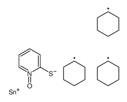tricyclohexyl-(1-oxidopyridin-1-ium-2-yl)sulfanylstannane结构式