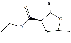 ethyl (4R,5S)-2,2,5-trimethyl-1,3-dioxolane-4-carboxylate结构式