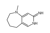 1-methyl-2,3,4,5-tetrahydropyrido[4,3-b]azepin-8-amine结构式