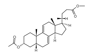 3α-acetoxy-5β-chola-7,9(11)-dien-24-oic acid methyl ester结构式