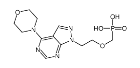2-(4-morpholin-4-ylpyrazolo[3,4-d]pyrimidin-1-yl)ethoxymethylphosphonic acid结构式