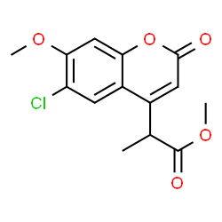Methyl 2-(6-chloro-7-methoxy-2-oxo-2H-chromen-4-yl)propanoate结构式