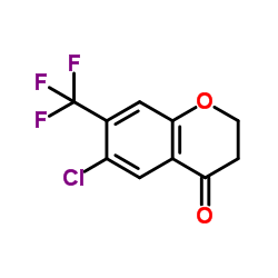 6-Chloro-7-(trifluoromethyl)-2,3-dihydro-4H-chromen-4-one结构式