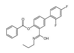 [4-(2,4-difluorophenyl)-2-(propylcarbamoyl)phenyl] benzoate Structure