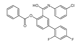 [2-[(3-chlorophenyl)carbamoyl]-4-(2,4-difluorophenyl)phenyl] benzoate Structure