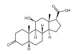 11β-hydroxy-3-oxo-5β-androstane-17β-carboxylic acid Structure
