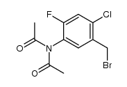2-chloro-4-fluoro-5-diacetylaminobenzyl bromide Structure