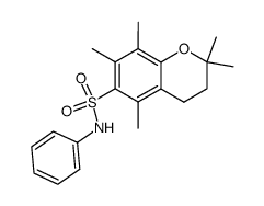 2,2,5,7,8-Pentamethyl-chroman-6-sulfonic acid phenylamide结构式