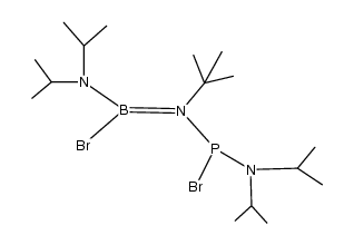 {bromo(di-isopropylamino)boryl}-{bromo(di-isopropylamino)phosphino}-tert-butylamine结构式