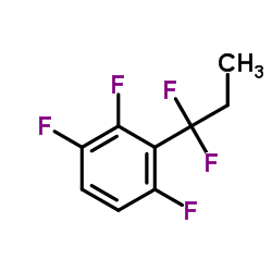 2-(1,1-Difluoropropyl)-1,3,4-trifluorobenzene结构式