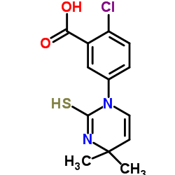 2-Chloro-5-(4,4-dimethyl-2-thioxo-3,4-dihydro-1(2H)-pyrimidinyl)benzoic acid Structure