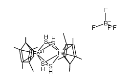 {(C5Me5)2Fe2S4}{BF4}2 Structure