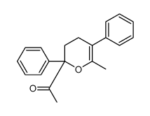 1-(6-methyl-2,5-diphenyl-3,4-dihydropyran-2-yl)ethanone Structure