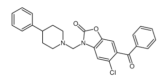 6-benzoyl-5-chloro-3-[(4-phenylpiperidin-1-yl)methyl]-1,3-benzoxazol-2-one Structure
