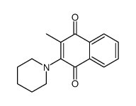 2-methyl-3-piperidin-1-ylnaphthalene-1,4-dione结构式