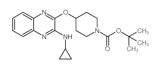 TERT-BUTYL 4-((3-(CYCLOPROPYLAMINO)QUINOXALIN-2-YL)OXY)PIPERIDINE-1-CARBOXYLATE structure