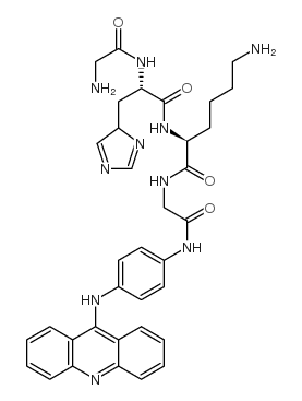 4-(9-acridinylamino)-N-(glycyl-histidyl-lysyl-glycyl)aniline Structure