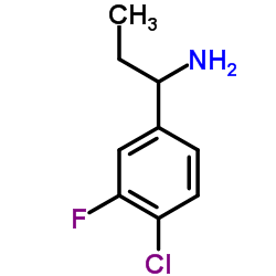1-(4-Chloro-3-fluorophenyl)-1-propanamine结构式