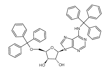 N6,5'-O-di(triphenylmethyl)-9-β-D-xylofuranosyladenine Structure