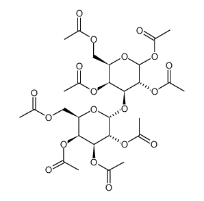 1,2,4,6-Tetra-O-acetyl-3-O-(2,3,4,6-tetra-O-acetyl-a-D-galactopyranosyl)-D-galactopyranose结构式