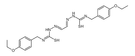 1-[(4-ethoxyphenyl)methyl]-3-[(E)-[(2E)-2-[(4-ethoxyphenyl)methylcarbamothioylhydrazinylidene]ethylidene]amino]thiourea Structure