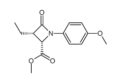 cis-3-Ethyl-4-(methoxycarbonyl)-1-(4-methoxyphenyl)azetidin-2-one Structure