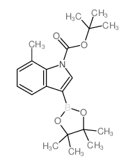 1-Boc-7-methylindole-3-boronic acid pinacol ester Structure