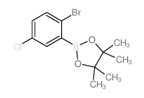 2-(2-bromo-5-chlorophenyl)-4,4,5,5-tetramethyl-1,3,2-dioxaborolane structure