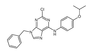 9-benzyl-2-chloro-N-(4-propan-2-yloxyphenyl)purin-6-amine结构式
