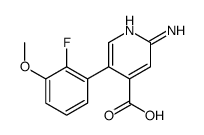 2-amino-5-(2-fluoro-3-methoxyphenyl)pyridine-4-carboxylic acid Structure