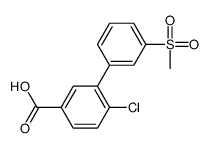 4-chloro-3-(3-methylsulfonylphenyl)benzoic acid结构式