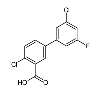 2-chloro-5-(3-chloro-5-fluorophenyl)benzoic acid结构式