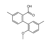 2-(2-methoxy-5-methylphenyl)-5-methylbenzoic acid结构式