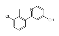 2-(3-chloro-2-methylphenyl)-1H-pyridin-4-one结构式