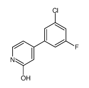 4-(3-Chloro-5-fluorophenyl)-2-hydroxypyridine structure