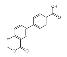 4-(4-fluoro-3-methoxycarbonylphenyl)benzoic acid结构式